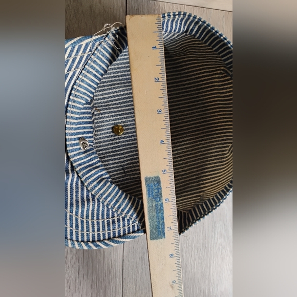 Vintage Old Railroad Conductor Hat Engineer 9 Collector Buttons Men's Medium - Picture 3 of 16